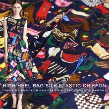 Pearlsilk 12momme 125 см Ширина обувь на высоком каблуке шелк Chinlon эластичный шифон летнее платье Сделай Сам Одежда Ткань