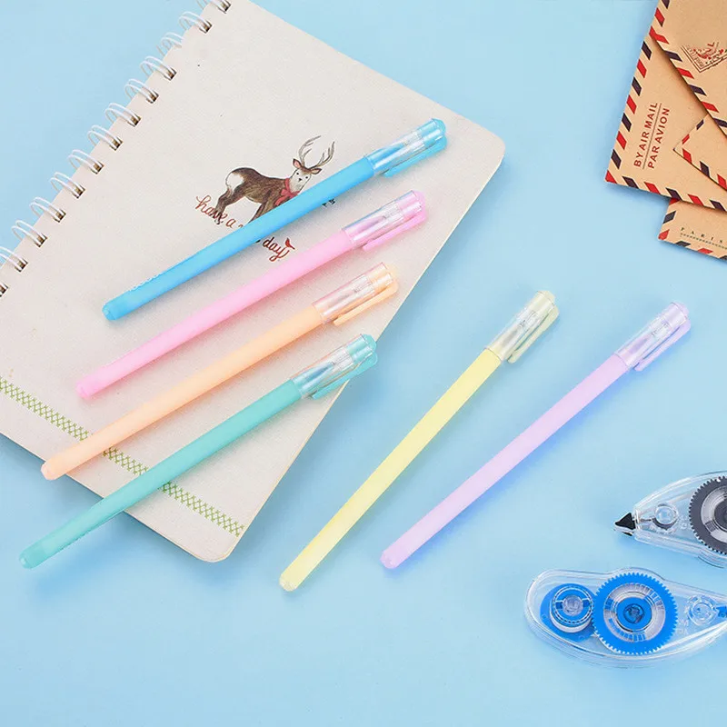 GREENHOW 6pcs/lot 0.38mm Novelty Gel Pen Promotional Gift Stationery