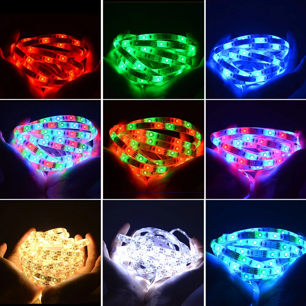 5 В USB RGB светодиодный светильник 60 светодиодов/м SMD 2835 3528 Светодиодный диодный