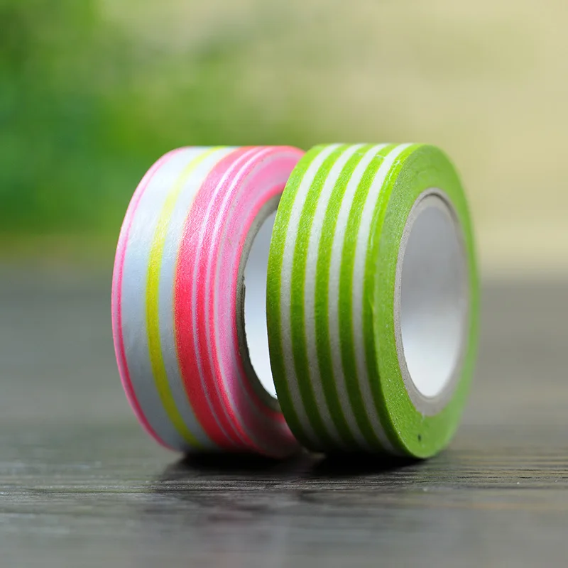 

Free shipping Beautiful 15mm*10m masking washi tape/beautiful color line masking washi tape