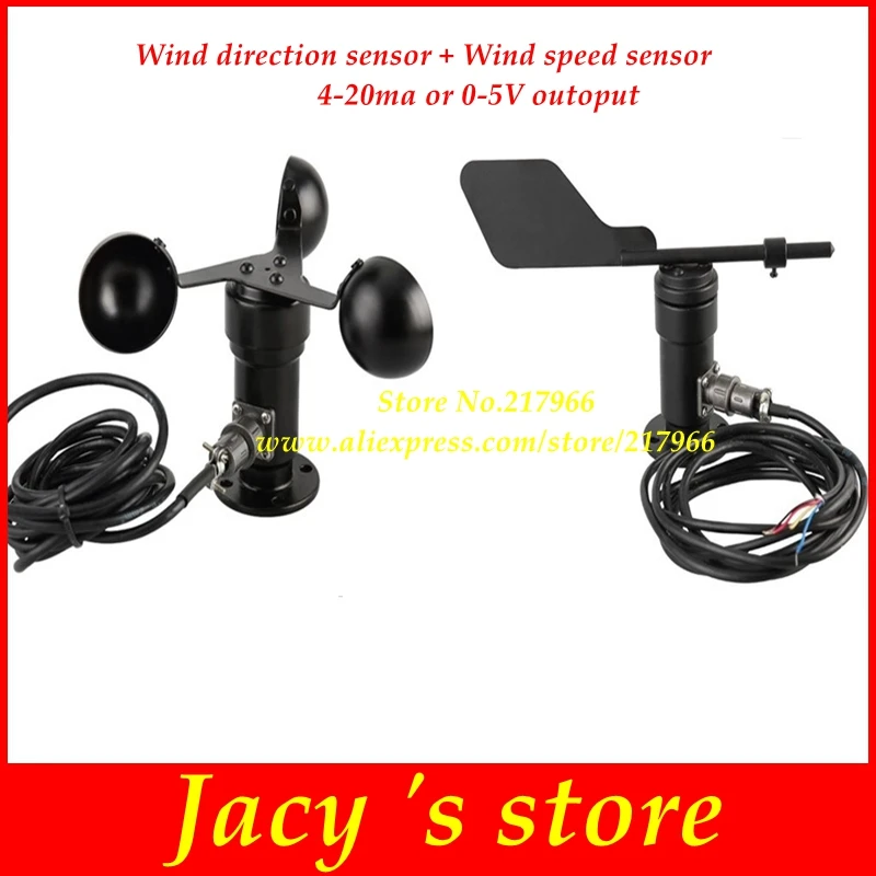 

wind direction sensor + Wind speed sensor DC12-24V,Voltage/current 4-20ma or 0-5V pulse RS485 output anemometer Aluminum alloy