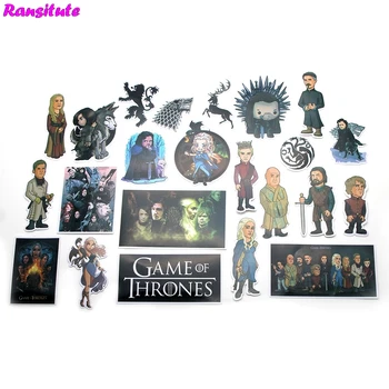 

R117 10sets/lot game of thrones sticker motorcycle and suitcase cool laptop sticker skateboard sticker R117x10