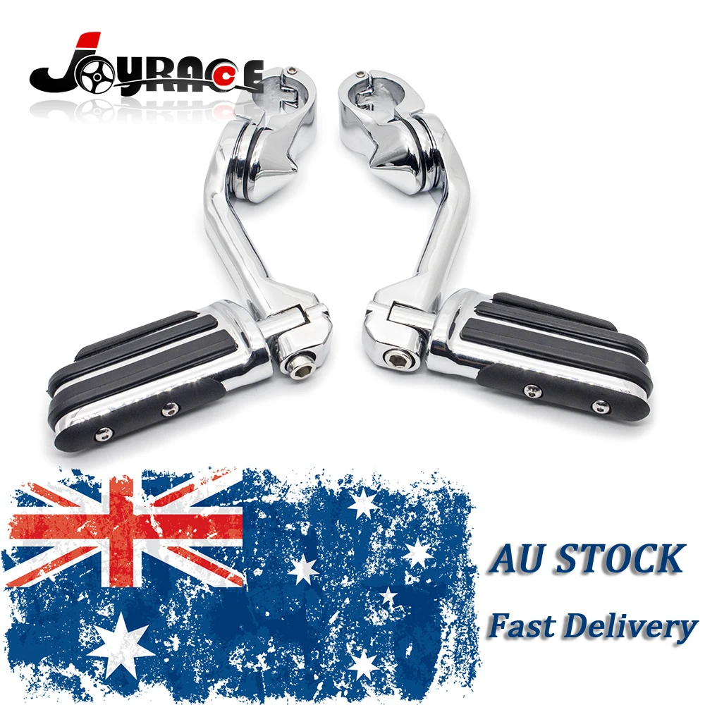 

32mm Long Angled Mount 1 1/4" Highway With Streamliner Foot Pegs For Harley