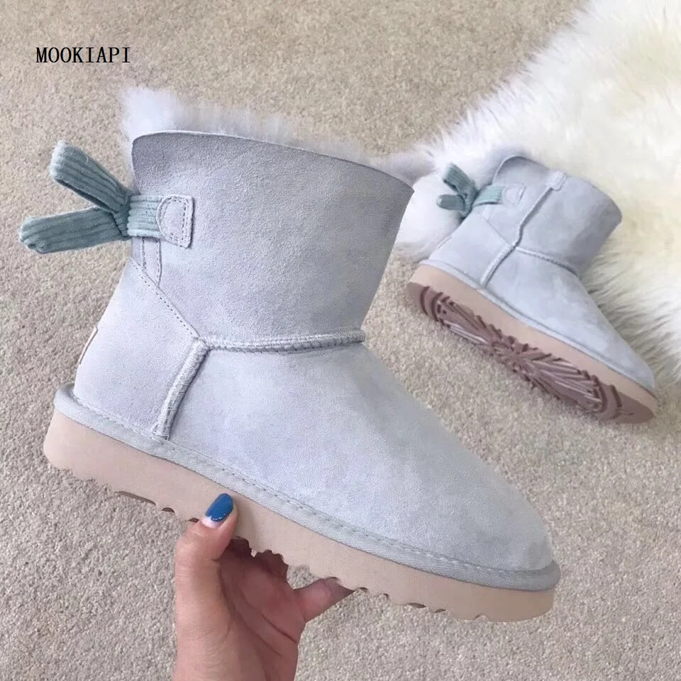 

In 2019, Europe's latest high-quality snow boots, real sheepskin, 100% wool, women's snow boots,