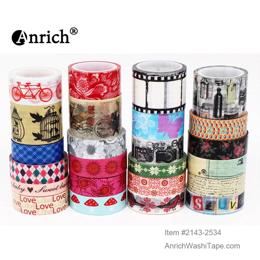 

Free Shipping washi tape,Anrich washi tape #2143-2534,basic design,colorful,customizable