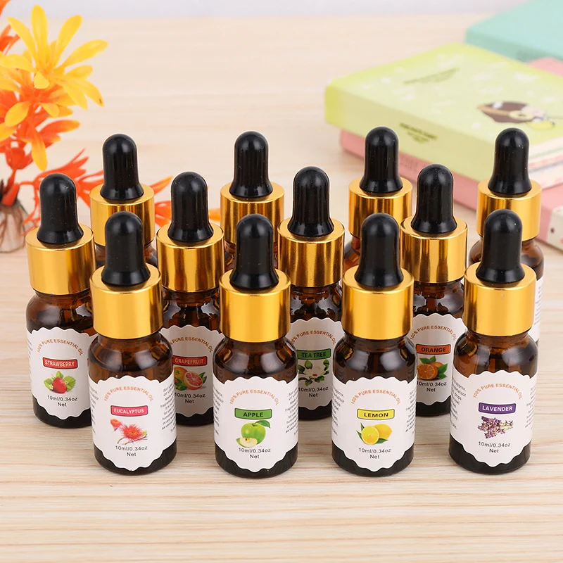 

10ml Pure Essential Oils Water-soluble Flower Fruit Essential Oil Relieve Stress for Aromatherapy Pour Diffusers TSLM1