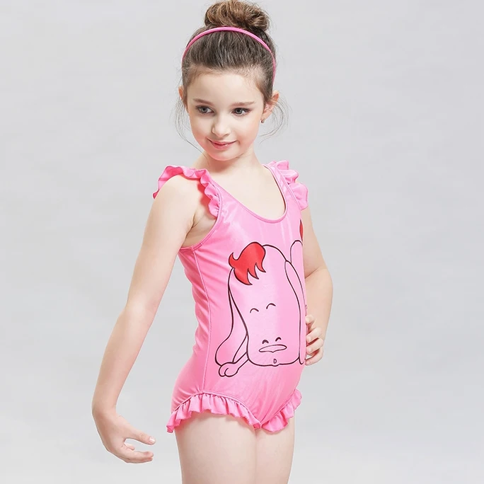 cute baby girl swimwear one piece pattern girls swimsuit kid/children