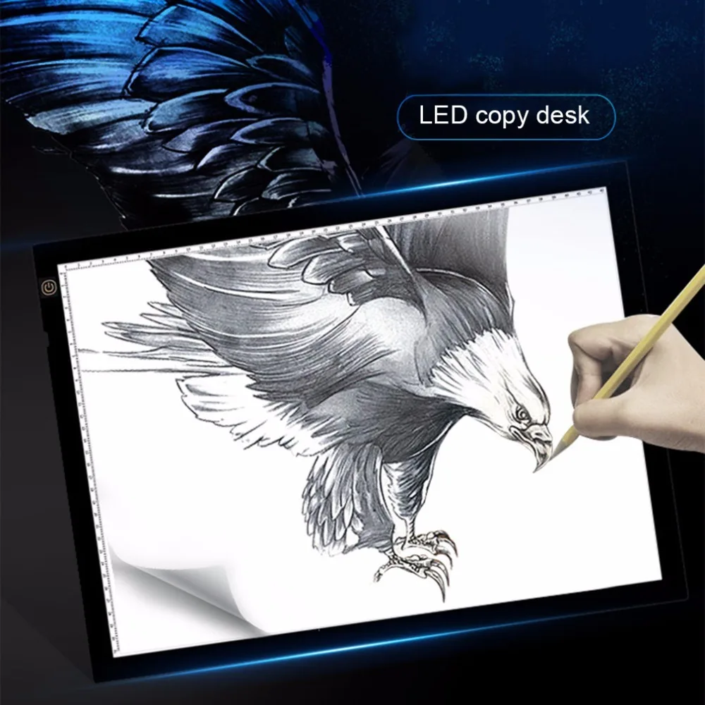 

A3 Portable LED Drawing Board Eyesight Protection Touch Dimmable Tracing Table Light Pad Box for 2D Animation Sketching Dropship