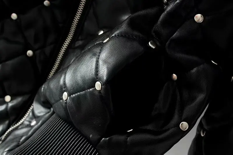 Новая кожаная женская куртка chaqueta mujer jaqueta de couro, пальто на молнии с длинным рукавом, черная корейская модная одежда