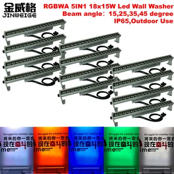 

Free Shipping 12pcs/Lot Waterproof 18x15w 5in1 RGBWA Led Wall Washer Light Outdoor DJ Stage Light For Show Christmas