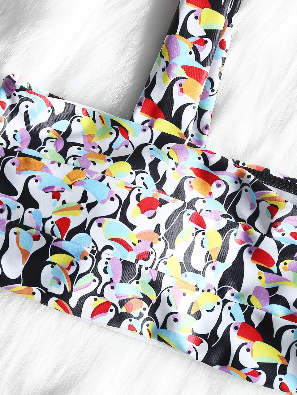 Bandeau flamingo bikini (7)