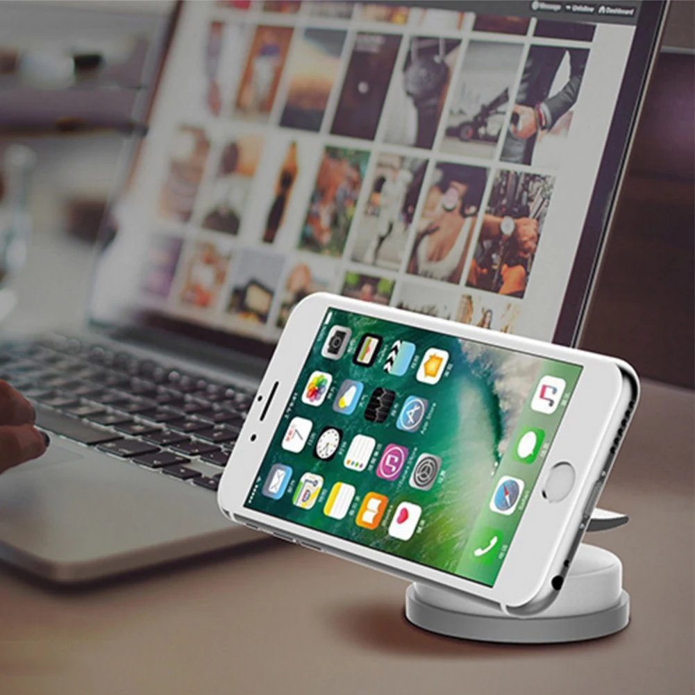 Магнитный автомобильный держатель для телефона на присоске iPhone XS MAX XR X 8 вращение