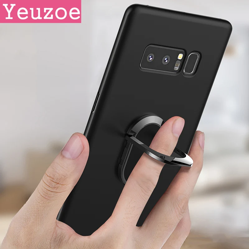 

Yeuzoe Cover For samsung galaxy note 8 note8 case high quality soft silicone cover Car Holder Stand Magnetic Suction Bracket