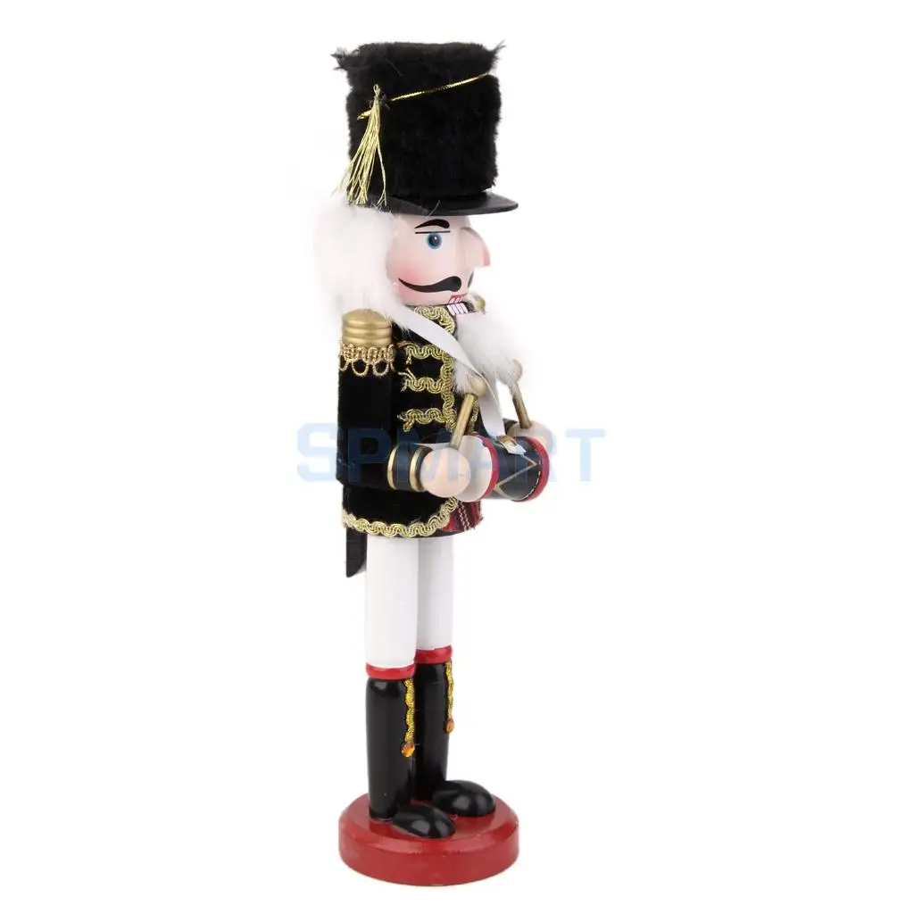 2 pieces 30cm Wooden Nutcracker Soldier Action Figures Festival Christmas Decoration Ornaments Xma's Toys Gifts