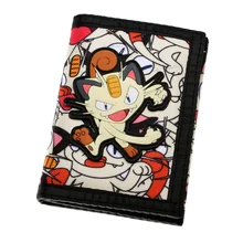 Meowth Trifold холщовый кошелек женский кошелек DFT-2033