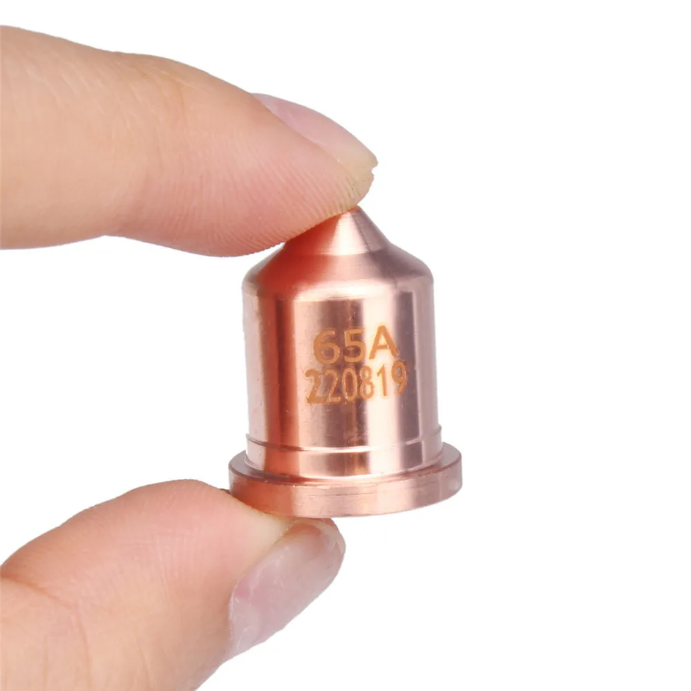 5Pcs 65A Plasma Cutter Kit Red Copper Nozzles Consumables Consumable Nozzle For Cutting Welders Torch