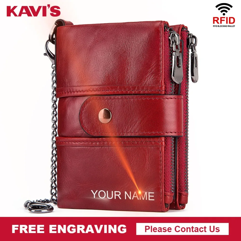 KAVIS Rfid جلد طبيعي الشحن النقش جودة محفظة النساء مجنون الحصان محافظ محفظة نسائية للعملات المعدنية قصيرة الذكور البسيطة المال حقيبة الفتيات KAVIS Rfid جلد طبيعي الشحن النقش جودة محفظة النساء مجنون الحصان محافظ محفظة نسائية للعملات المعدنية قصيرة الذكور البسيطة المال حقيبة الفتيات