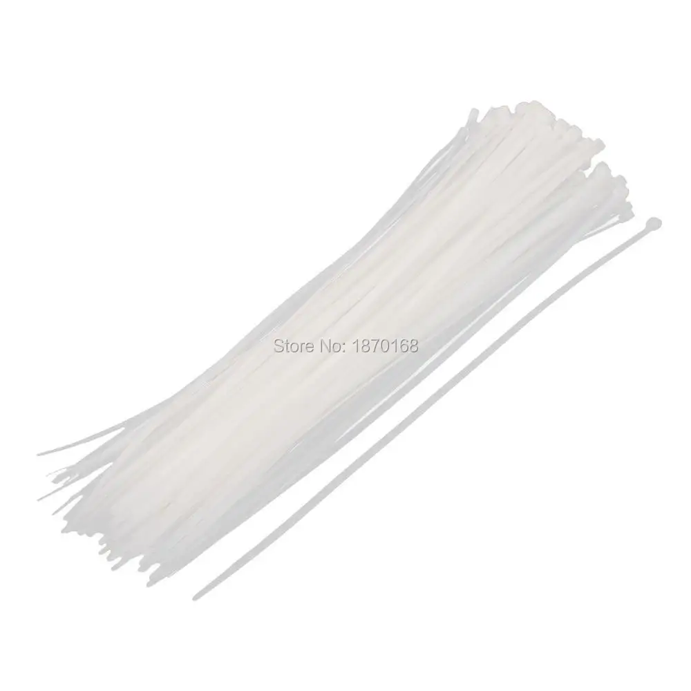 

5mm x 350mm Nylon Self Locking Cable Zip Ties Fastener Beige 100pcs