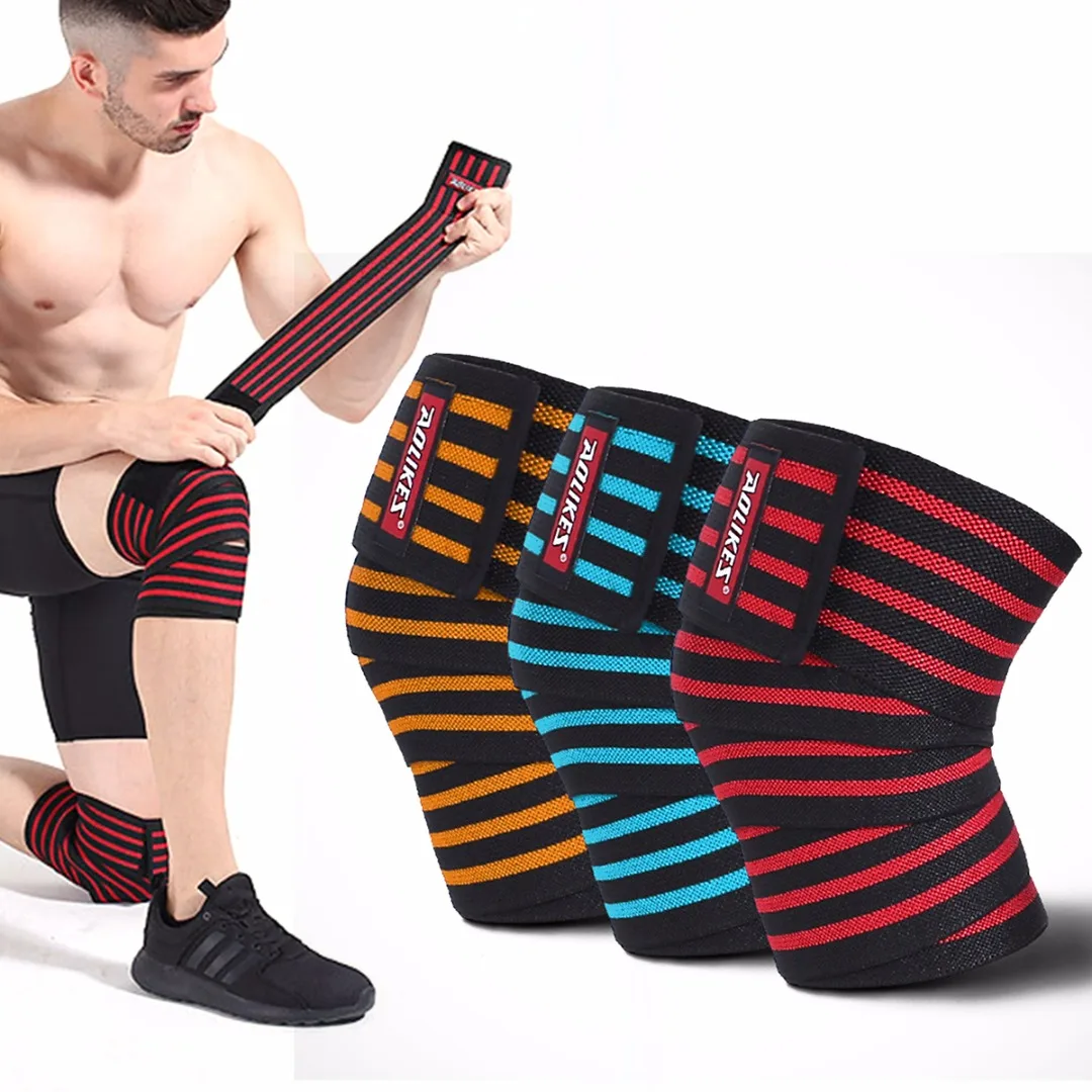 1pcs Sports Knee Supports Bandage Wrap Men's Fitness Gym Weight Lifting