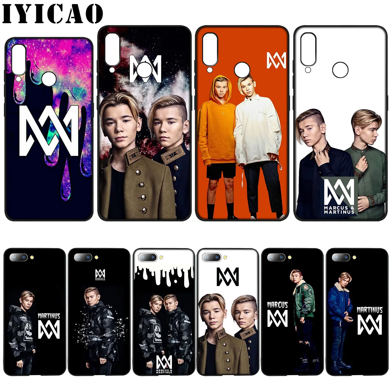 

IYICAO Marcus & Martinus Silicone Soft Case for Huawei Y7 Y6 Prime Y9 2018 Honor 8C 8X 8 9 10 Lite 6A 7C 7X 7A Pro