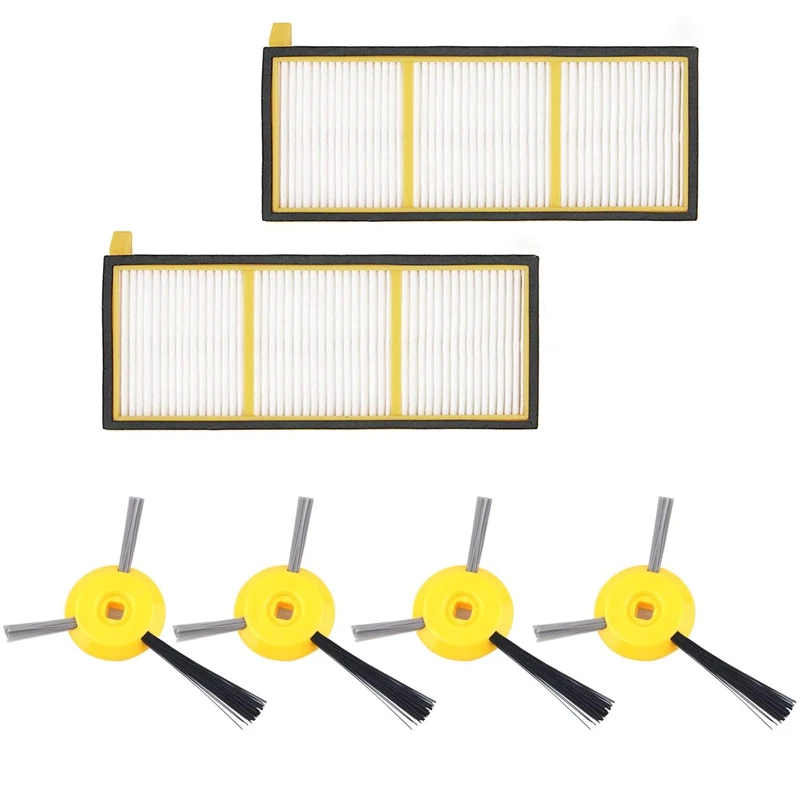

Vacuum Filter And Side Brushes Replacement Kit For Shark Ion Robot Rv700 Rv720 Rv750 Rv750C Rv755 -Includes 4 Side Brushes 2Fi