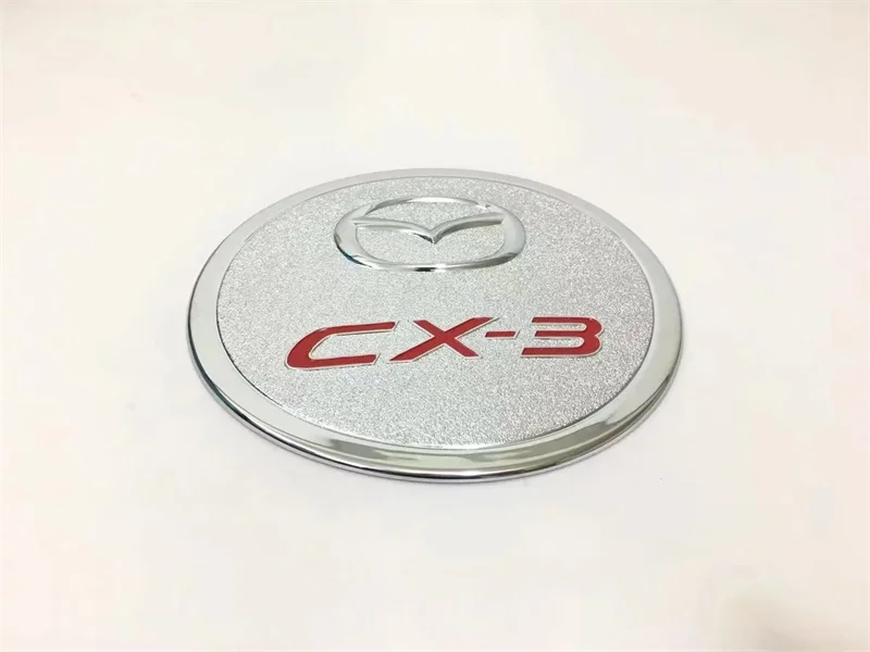 

ABS Chrome Car Styling Refitting Oil Fuel Tank Cap Cover Sticker Trim For Mazda CX3 CX-3 2017 2018 2019 Accessories Car-styling