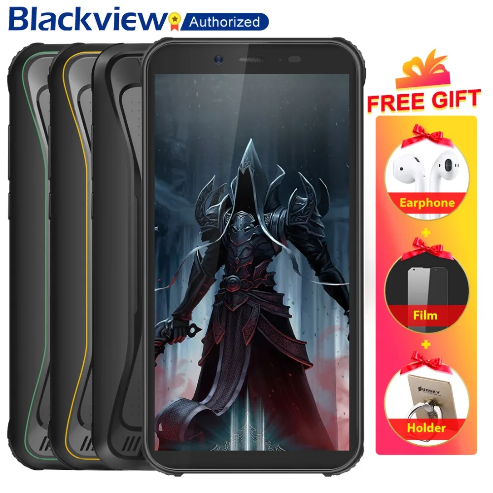 Blackview BV5500 Pro Mobile IP68 Waterproof Smartphone 5.5" Screen 3GB RAM 16GB ROM Android 9.0 MT6739V Quad Core 1.5GHz 4G OTG