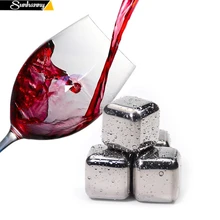 Кубики льда из нержавеющей стали, многоразовые охлаждающие камни для виски вино, держать ваш напиток холодным дольше, SGS тест проходят