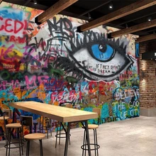 Обои для бара, кафе, офиса, обои c граффити бесшовные обои, украшения дома, фоны для фотосъемки