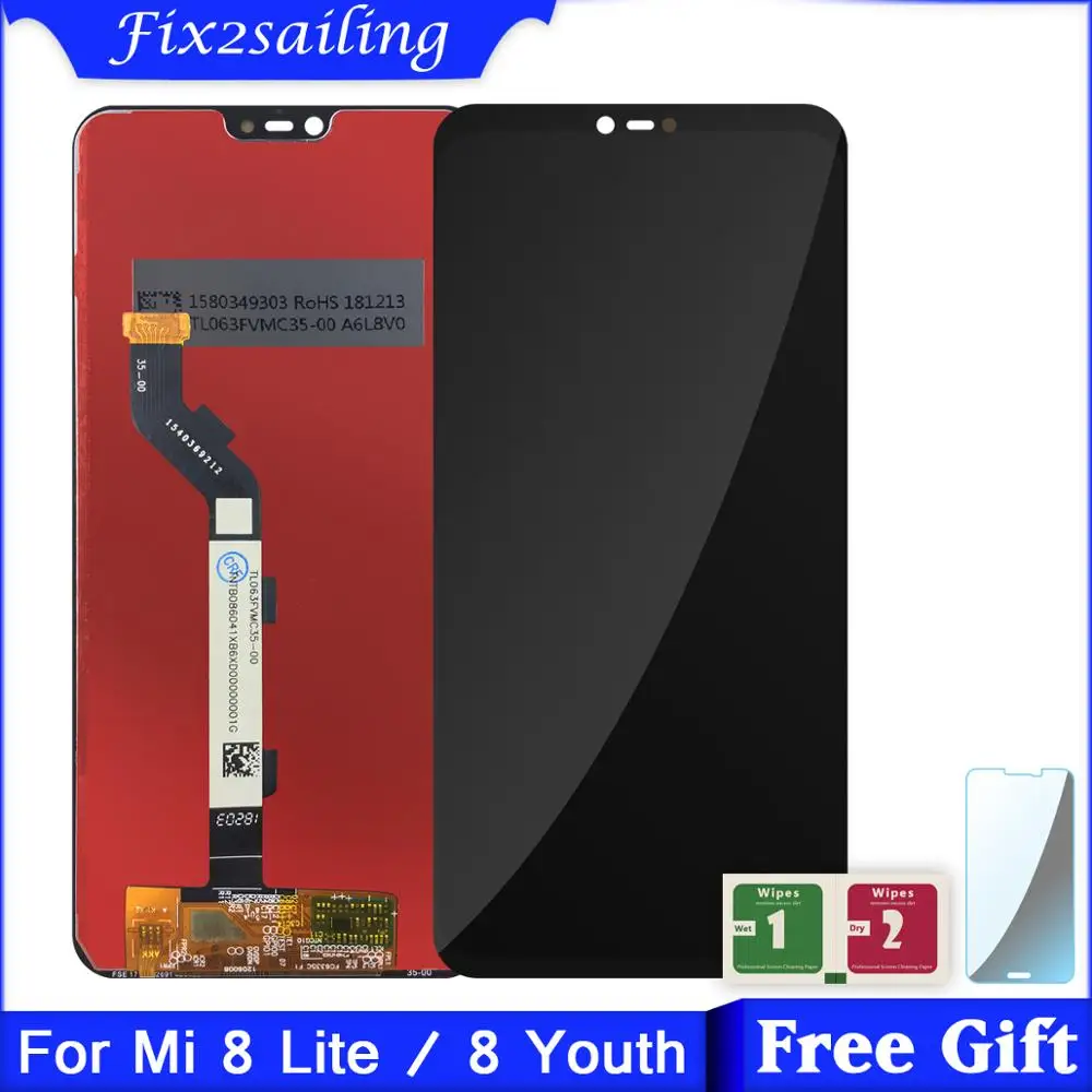 6.26&quot LCD For XiaoMi Mi8 lite mi8 Youth Display + Touch Screen mi8x mi 8x Digitizer Assembly Replacement | Мобильные телефоны и