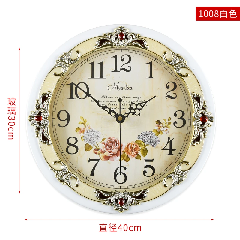 Retro Pastoral Quartz Wall Clocks Color:F