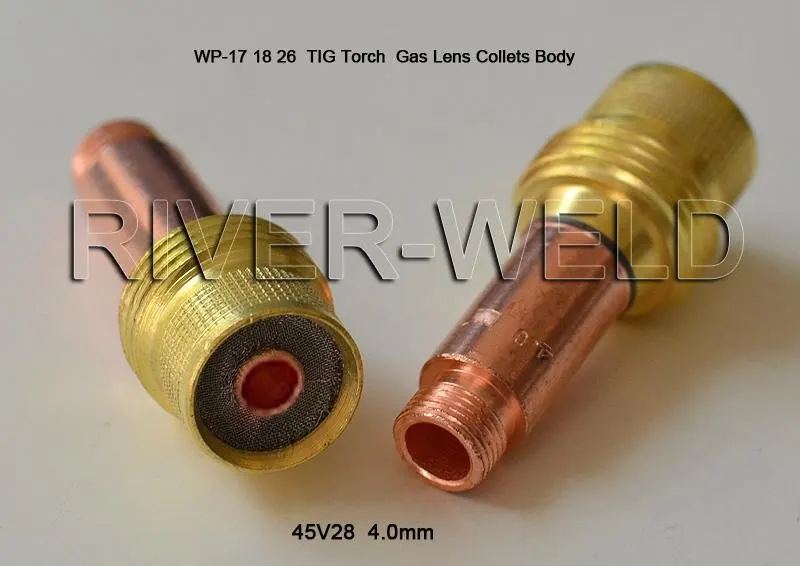 TIG цанги корпус газовый объектив 45V28 5/3" и 4,0 мм подходят TIG Расходные материалы для сварочной горелки SR PTA DB WP 17 18 26 серии, 2PK