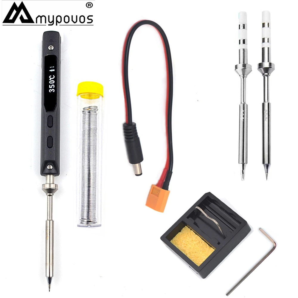 2 pcs/TIP NEW TS100 Pen-type MINI Programmable Smart Adjustable Digital LCD Electric soldering iron Soldering station ARM MCU