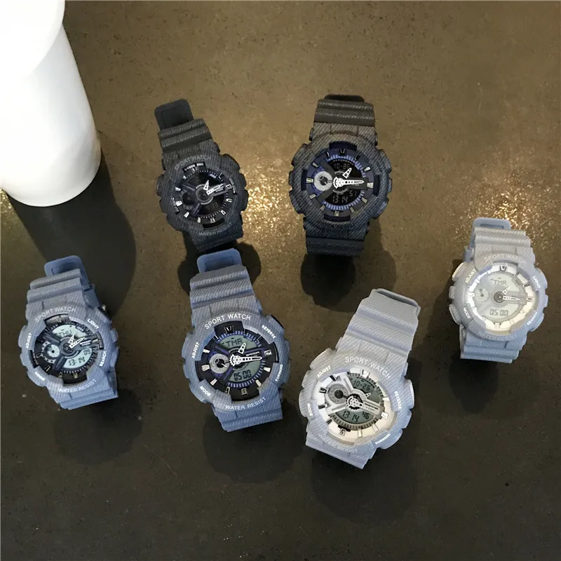 

Camouflage Military Watch Men Waterproof Dual Time Display Mens Sport Wristwatch Digital Analog Quartz Watches Male Clock
