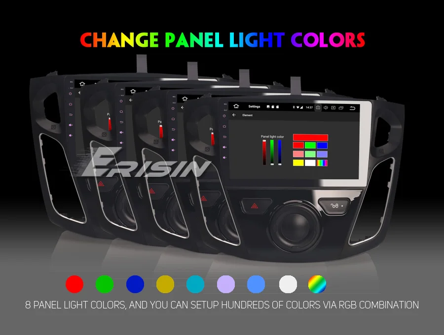 Best Erisin ES4895F 9" Android 9.0 Car Stereo Radio GPS SWC Canbus WiFi OBD Bluetooth for Ford Focus 6