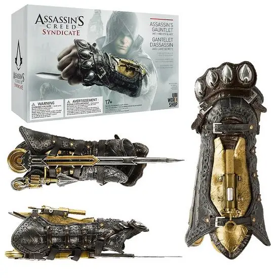 Assassins Creed Syndicate Gauntlet with Hidden Blade Avec Lame Secrete Weapons Action Figures PVC brinquedos Collection