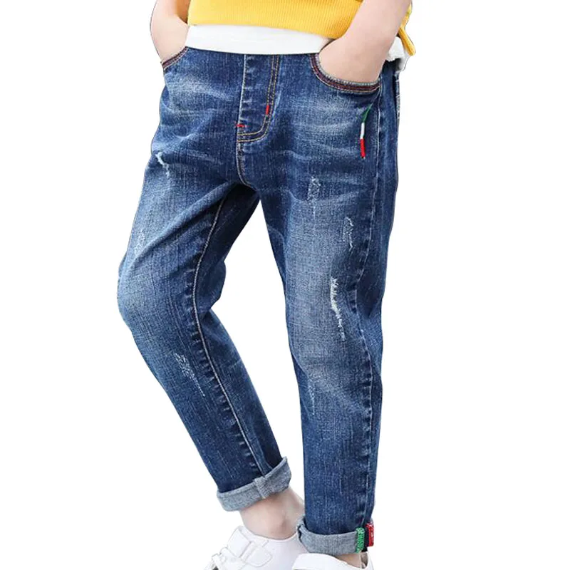Lente Jongens Jeans Voor Kinderen Broek Mode Kinderen Kleding Formele Gat Denim  Broek Kinderen Broek Jongens Blauwe Broek 2021|Jeans| - AliExpress