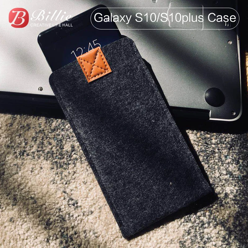 

for Samsung Galaxy S10/S10Plus back Case Woolen Felt Phone Cases For samsung galaxy s10e cases Cover Mobile Phone Handmade bags
