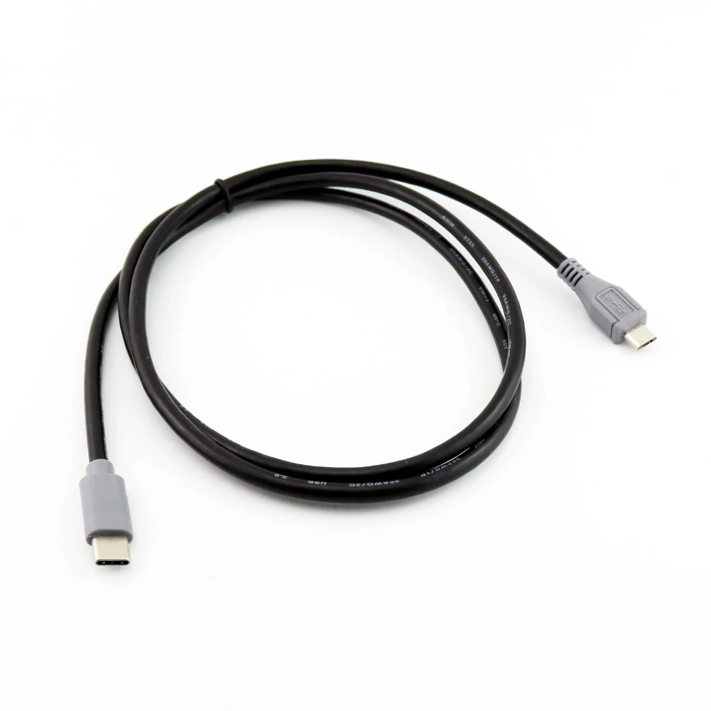 1pc USB 3.1 Type-C Male Plug to USB Micro Male Plug Charging Data OTG Connector Adapter Male to Male Cable 25cm/1m