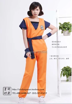 

Halloween! Japanese Anime Dragon Ball Z cosplay costume GoKu Letter GUI Cosplay Costume clothing Top+Pants+Belt+Wrist Band