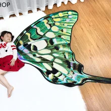 Liu творческая личность Бабочка коврик мягкий коврик гостиная спальня кровать зима ребенка ползать ковер 3d Подушка Диван Декоративные