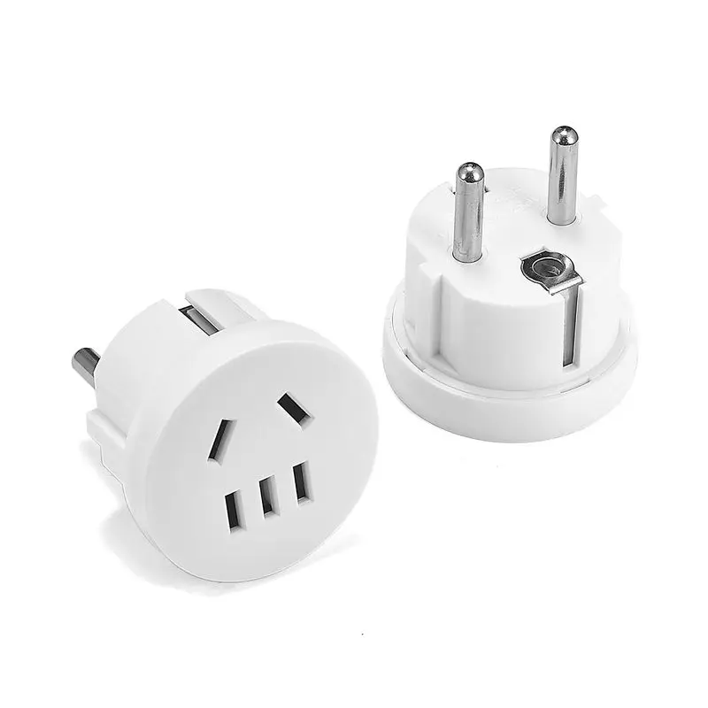 

1pc AU US To EU China Plug Adapter Australian AU To Euro KR Power Adapter Travel Plug Converter Round AC Wall Charger Socket