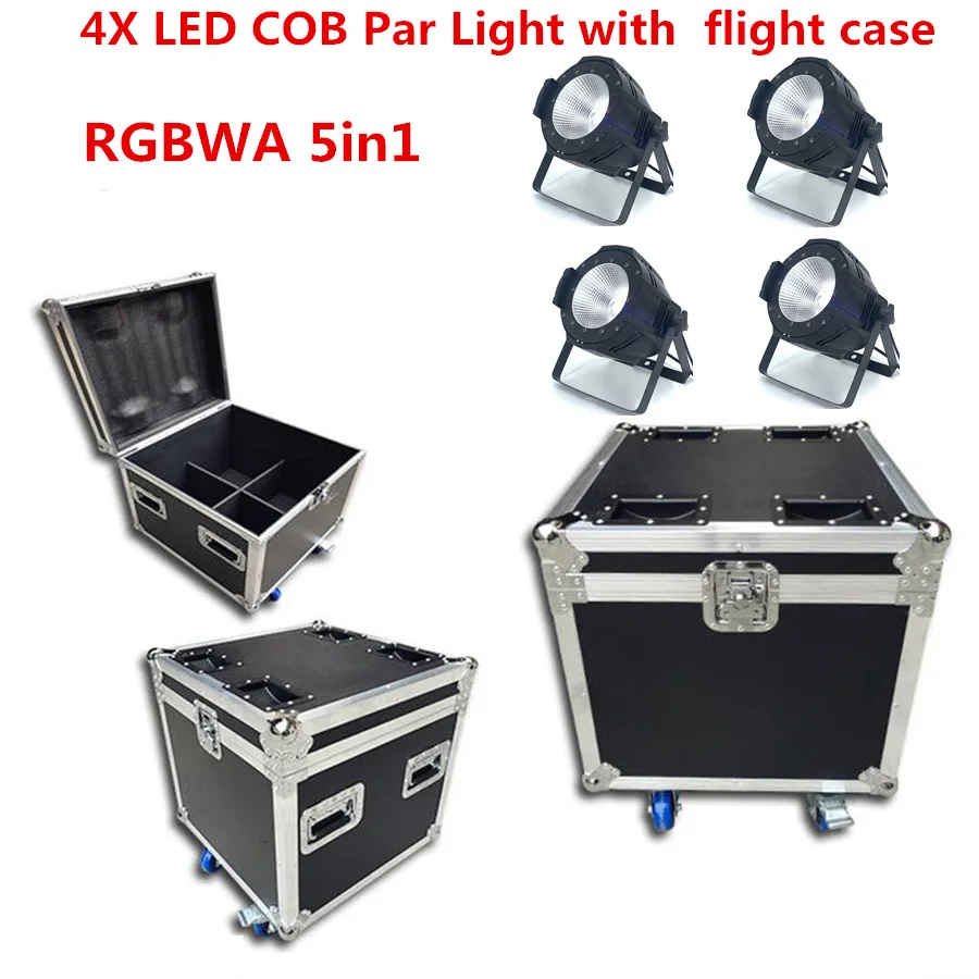 4X200 Вт led par COB f светильник чехол dmx кабель RGBWA UV 4в1/RGB 3в1/теплый белый холодный белый Светодиодный точечный светильник световая установка диджея dmx контроллер - Цвет: RGBWA 5in1