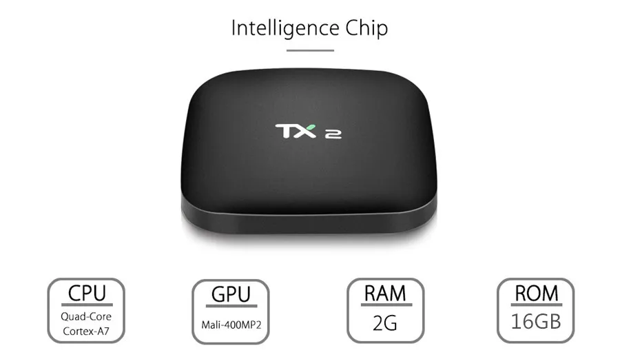 TX2 R2 RK3229 четырехъядерный 2G 16G Смарт ТВ приставка Android 6,0 H.265 4K DLNA Bluetooth 2,1 4K медиаплеер