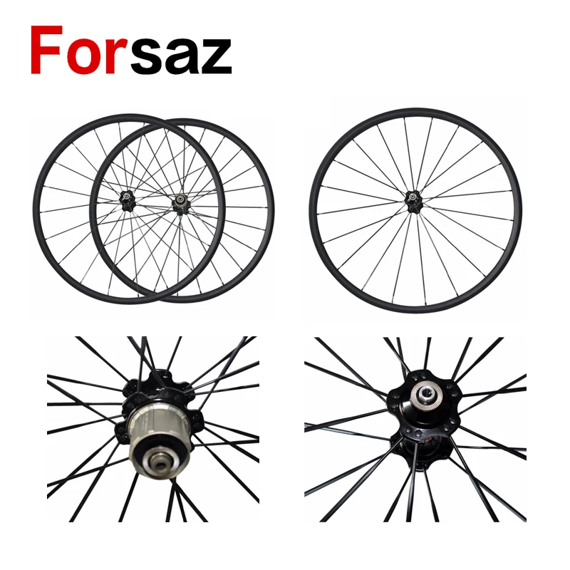 Forsaz Free Shipping 23mm Width 24mm Clincher Carbon Wheelset Free With
