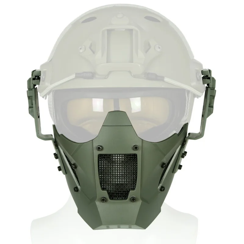 Airsoft сталь Сетки Маска Тактический Половина уход за кожей лица быстро шлем Нижняя защитная маска для лица дышащий регулируемый 3 цвета доступны