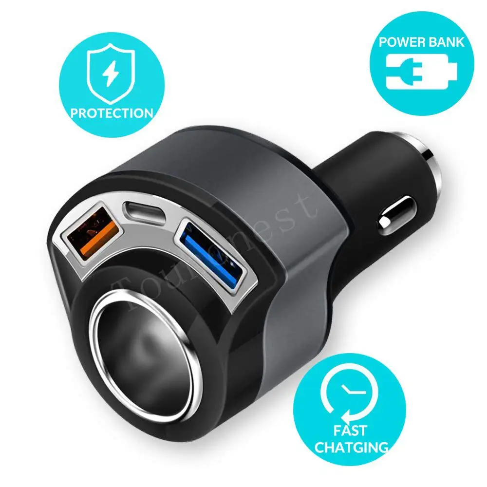

Quick Car Charger USB Type C Charger Mini QC 3.0 USB Adapter Plug Fast Charger For iPhone Samsung Xiaomi Mobile Car USB Charger