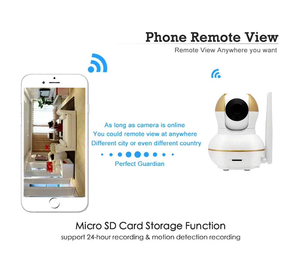 Wistino Alarm Systems Security WIFI IP Camera Security System Video Monitor Surveillance Camera Wireless Home Alarm System With Sensor Alarm Wifi kit Smart Home Camera (10)