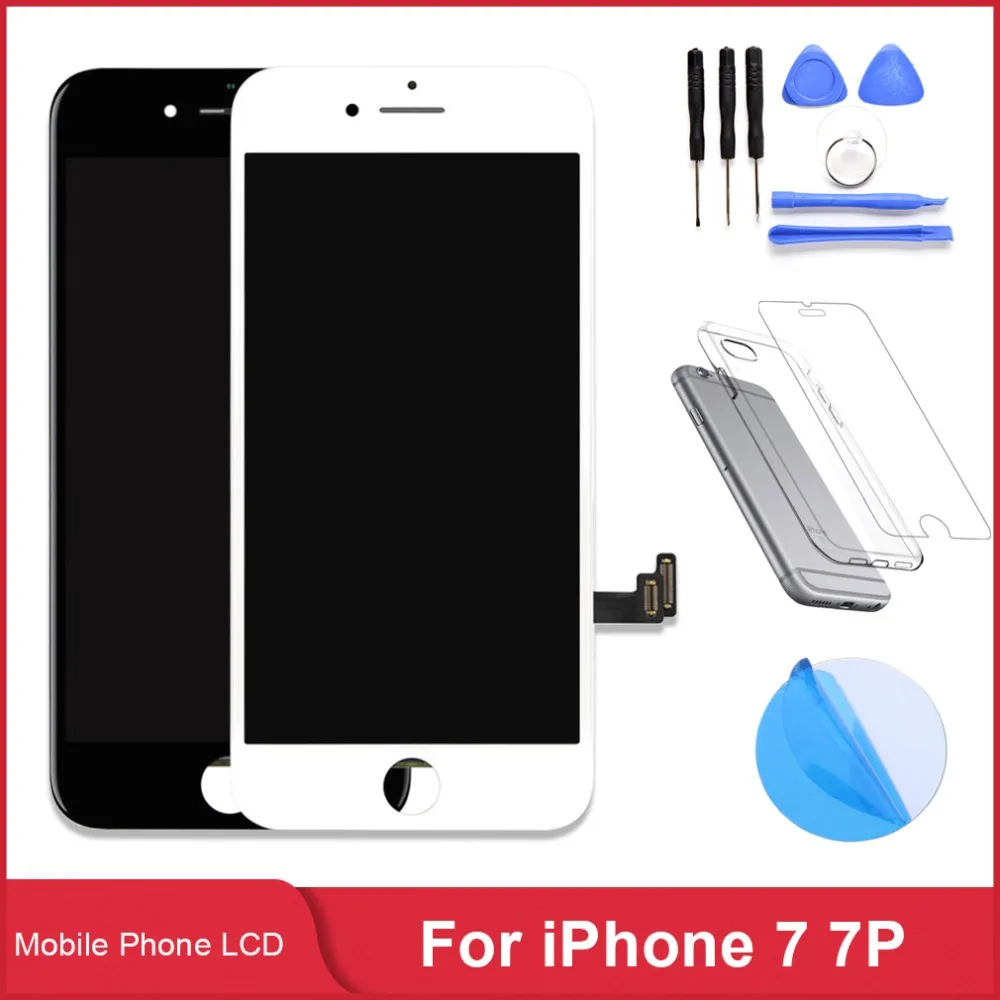 

5 in 1 LCD Screen Repair Kit For iPhone 7 7plus 4.7/5.5 inch LCD Touch Screen Digitizer Display Assembly Replace For iPhone 7