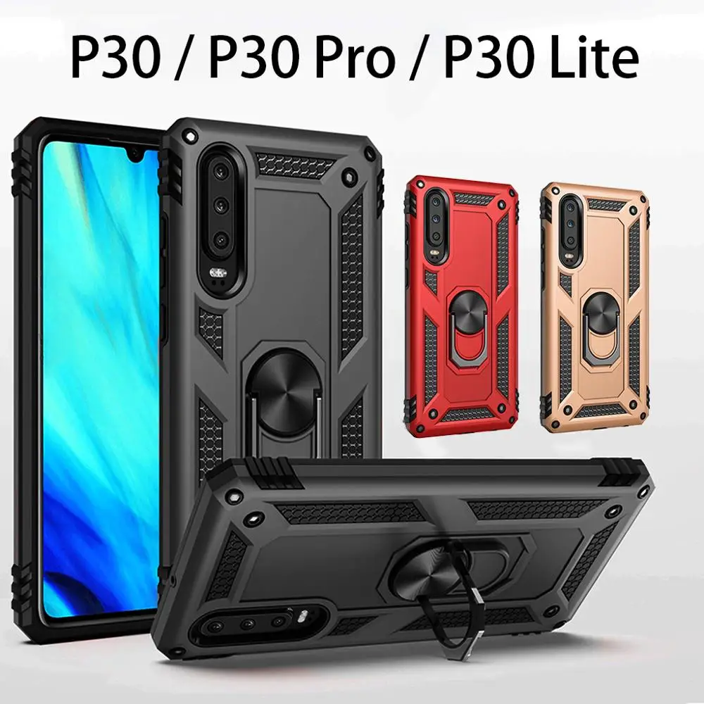 Защитный чехол на huawei p30 light lite pro Чехол для телефона Huavei 30 p p30pro p 30 p30lite бампер с кольцом Kickstand coque fundas